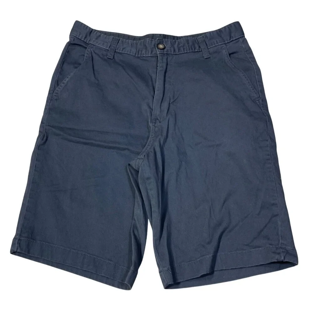 2 Pair George Chino Shorts Men's Blue Light Khaki Size 30 Flat Front
